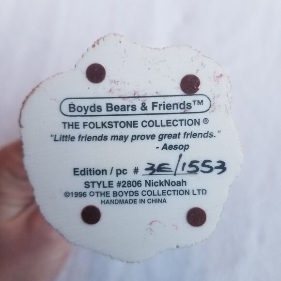 Boyds Bears Folkstone Figurine 2806 NickNoah Noah's Ark Christmas Holiday Decor - Picture 2 of 7